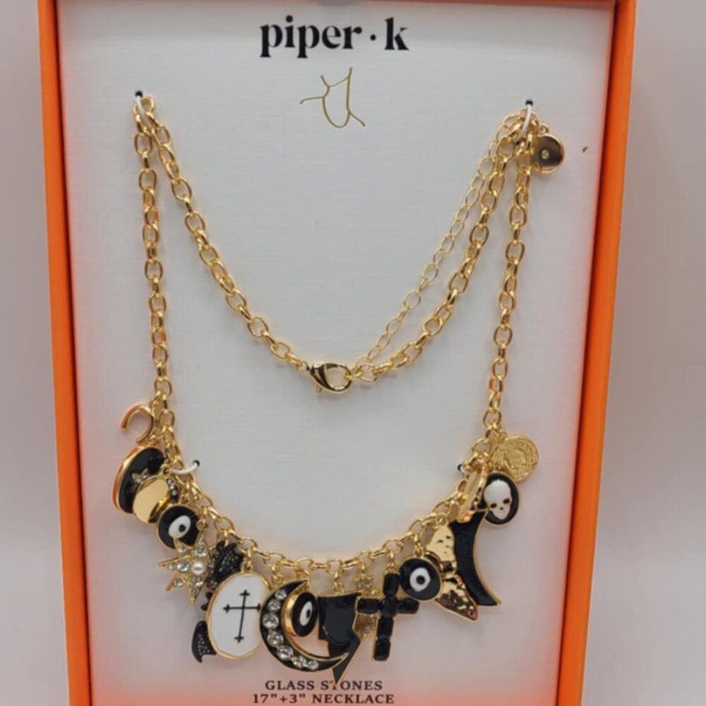 Piper K Spooky Glam Halloween Charm Necklace NEW!  NWT! NIB!
